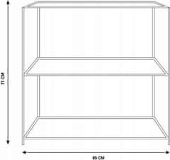 HOMESTYLING Homestyling KO-DD1000560 Shramba 2 polici 85 cm