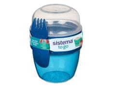 Sistema Sistema TO GO kapsula za prigrizke Posoda za prigrizke + vilice/žlica, 515 ml, modra