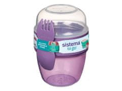 Sistema Sistema TO GO Kapsula za prigrizek Posoda za prigrizek + vilice/žlica, 515 ml, vijolična