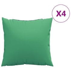 Vidaxl Blazine za kavč 4 kosi zelene 40x40 cm blago