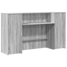 Vidaxl Sprejemna miza siva sonoma 180x50x103,5 cm inženirski les