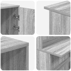 Vidaxl Sprejemna miza siva sonoma 180x50x103,5 cm inženirski les