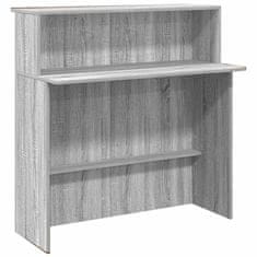 Vidaxl Sprejemna miza siva sonoma 180x50x103,5 cm inženirski les