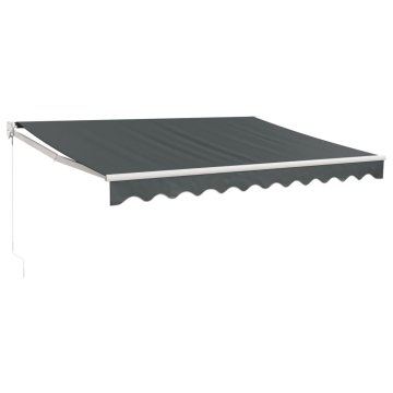 Vidaxl Ročna tenda 3 x 2,5 m Antracit 100% poliester