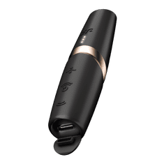 Satisfyer Perfect Kiss vibrator z vakuumskimi valovi črno-zlat