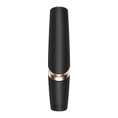 Satisfyer Perfect Kiss vibrator z vakuumskimi valovi črno-zlat