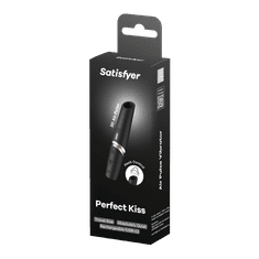 Satisfyer Perfect Kiss vibrator z vakuumskimi valovi črno-zlat