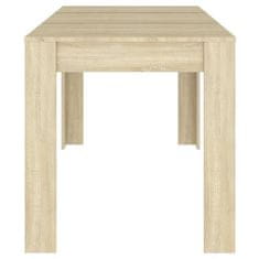 Vidaxl Jedilna miza sonoma hrast 140x74,5x76 cm iverna plošča