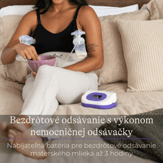 Lansinoh električna dvojna prsna črpalka z možnostjo polnjenja 2v1