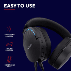 Trust GXT 490 Fayzo gaming slušalke, USB, črne