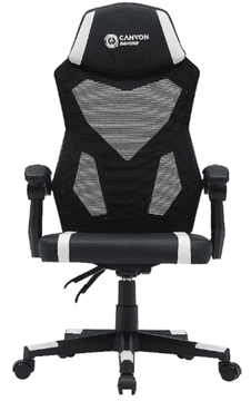 Canyon Flow MCH01 gaming stol, črno-bel (CNE-MCH01W)