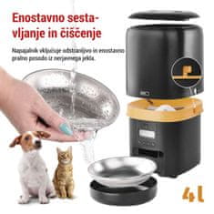 Emos Pet Care dozirnik za hrano, 4 l, črn