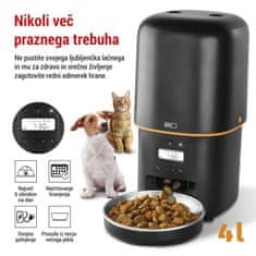 Emos Pet Care dozirnik za hrano, 4 l, črn