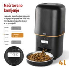 Emos Pet Care dozirnik za hrano, 4 l, črn