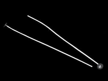 Knot za sveče s prtičkom 20 cm - bel (100 kosov)