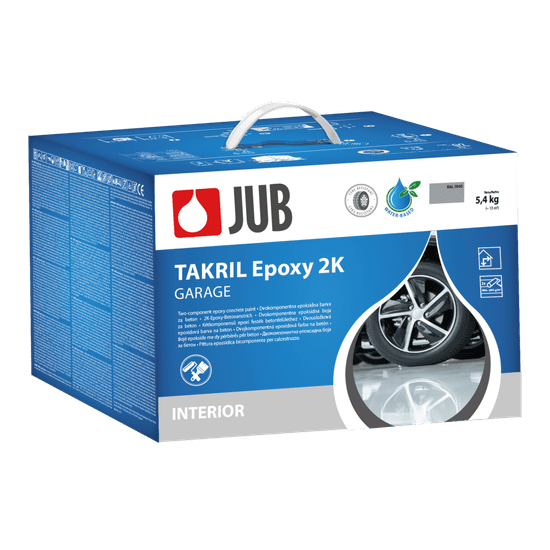 JUB TAKRIL Epoxy 2K garage siv RAL 7040 5,4kg barva za zaščito betona