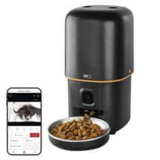 Emos GoSmart dozirnik za hrano, s kamero, 4 l, Wi-Fi, črn