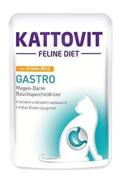 Kattovit Cat Gastro žepek s piščancem in rižem 85g