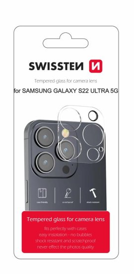 SWISSTEN zaščitno steklo na objektivu kamere za Samsung galaxy s22 ultra 5g