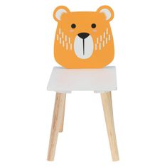 HOMESTYLING Otroški leseni stol Medvedek KO-DD1000530medv