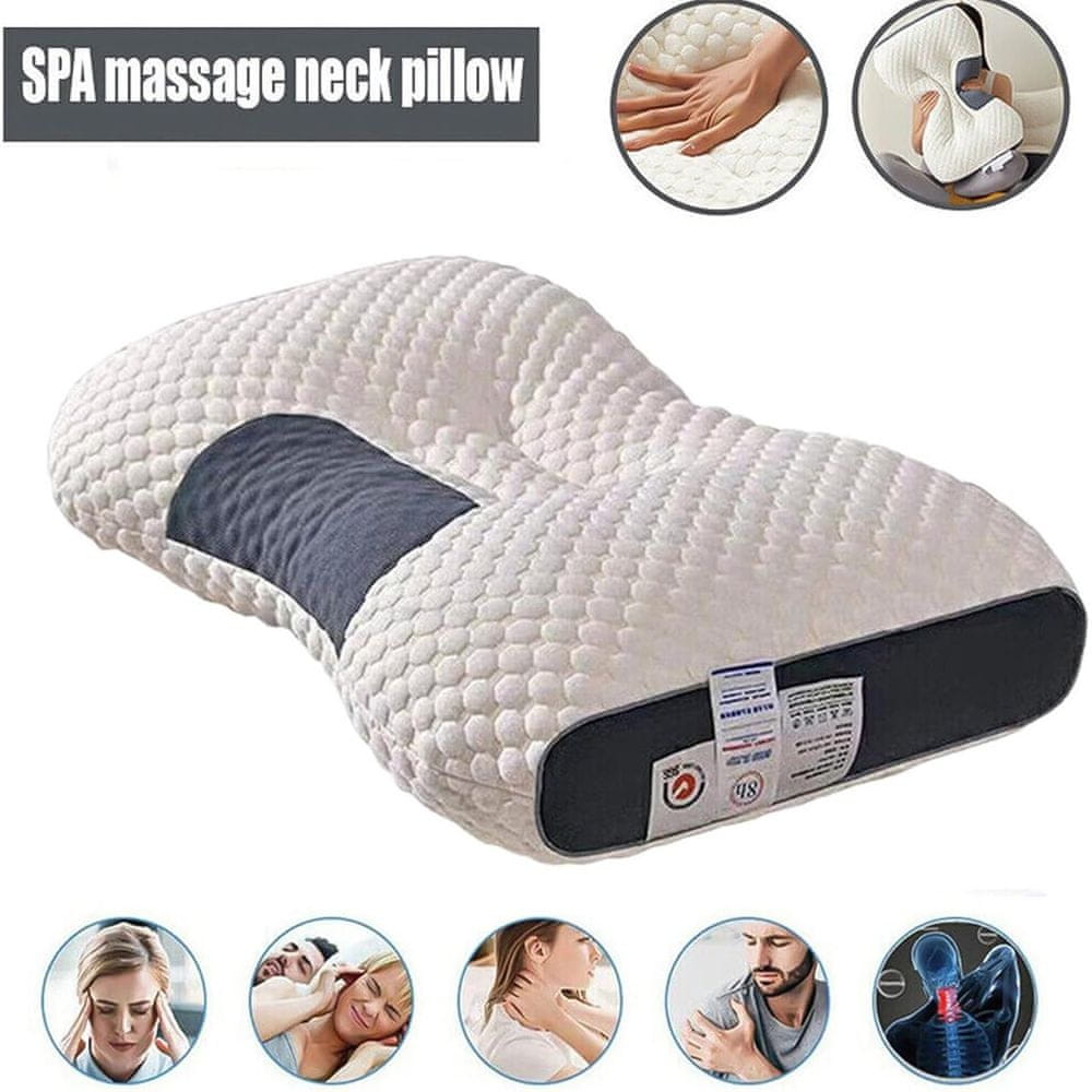 Netscroll Ergonomski vzglavnik iz spominske pene za odličen spanec, lajšanje bolečin, podpora vratu in hrbta, zasnova proti smrčanju, odlična elastičnosst in prilagodljivost, ComfyPillow