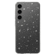 Onasi Silikonski ovitek z bleščicami za Samsung Galaxy A36 - prozoren s srebrnimi bleščicami