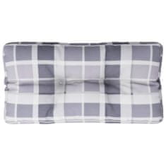 Vidaxl Blazina za kavč iz palet siva karo 80x40x12 cm