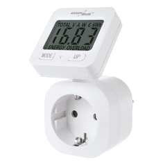 GreenBlue Električni merilnik porabe energije GB615F, 16A, 3680W, IP20, bel