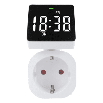 GreenBlue Timer digitalni GB610F, 8prog., 16A, 3680W, IP20, LCD, bel