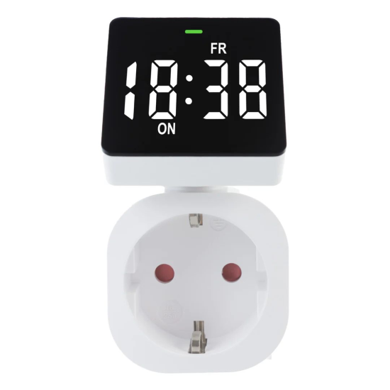 GreenBlue Timer digitalni GB610F, 8prog., 16A, 3680W, IP20, LCD, bel