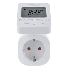 GreenBlue Timer digitalni GB605F, 18prog., 16A, 3680W, IP20, LCD, bel