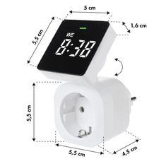 GreenBlue Timer digitalni GB610F, 8prog., 16A, 3680W, IP20, LCD, bel