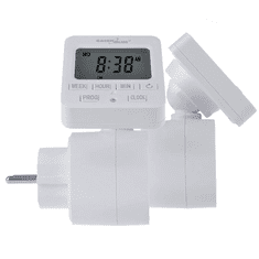 GreenBlue Timer digitalni GB605F, 18prog., 16A, 3680W, IP20, LCD, bel