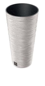 Prosperplast Cvetlični lonec FURU SLIM ECO WOOD 30 cm bela