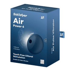 Satisfyer Air Power 4 vibrator z vakuumskimi valovi temno modra