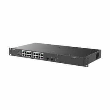 Ruijie Reyee stikalo Giga 16-port PoE + 2x SFP kovinsko ohiš rack RG-ES118GS-P-L
