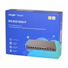 Ruijie Reyee stikalo Giga 10-port 8xPoE kovinsko ohišj Managed RG-ES210GS-P