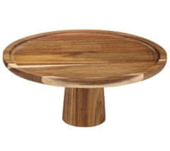 Pladenj za serviranje torte iz akacijevega lesa 30 cm ED-250079