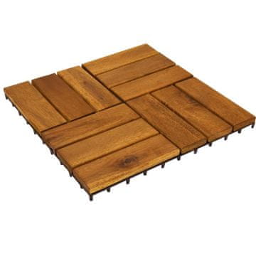 ProGarden Lesene terasne ploščice komplet 9 kosov Kachle KO-VN2000060