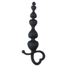 Easytoys Analne kroglice Easytoys Heart Handle, črna