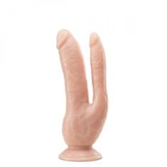 Dr. Skin Dvojni dildo Dr. Skin, 22 cm, kožni