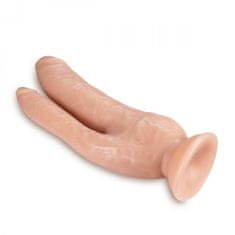 Dr. Skin Dvojni dildo Dr. Skin, 22 cm, kožni