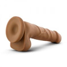Dr. Skin Dildo Dr. Skin s priseskom, 20 cm, svetlo rjav