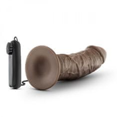 Dr. Skin Vibracijski dildo Dr. Skin - Dr. Joe, 20 cm, temno rjav