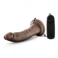 Dr. Skin Vibracijski dildo Dr. Skin - Dr. Dave, temno rjav