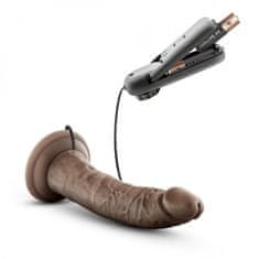 Dr. Skin Vibracijski dildo Dr. Skin - Dr. Dave, temno rjav