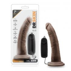 Dr. Skin Vibracijski dildo Dr. Skin - Dr. Dave, temno rjav