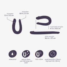 Crushious Dvojni dildo Crushious - Deep Diver, roza