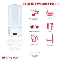 Ariston Lydos Hybrid hibridni električni grelnik vode, Wi-Fi, 100 L (3629065)