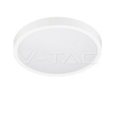V-TAC LED plafonjera 18W 3000K 1830lm z mikrovalovnim senzorjem+daljinec IP44 bela